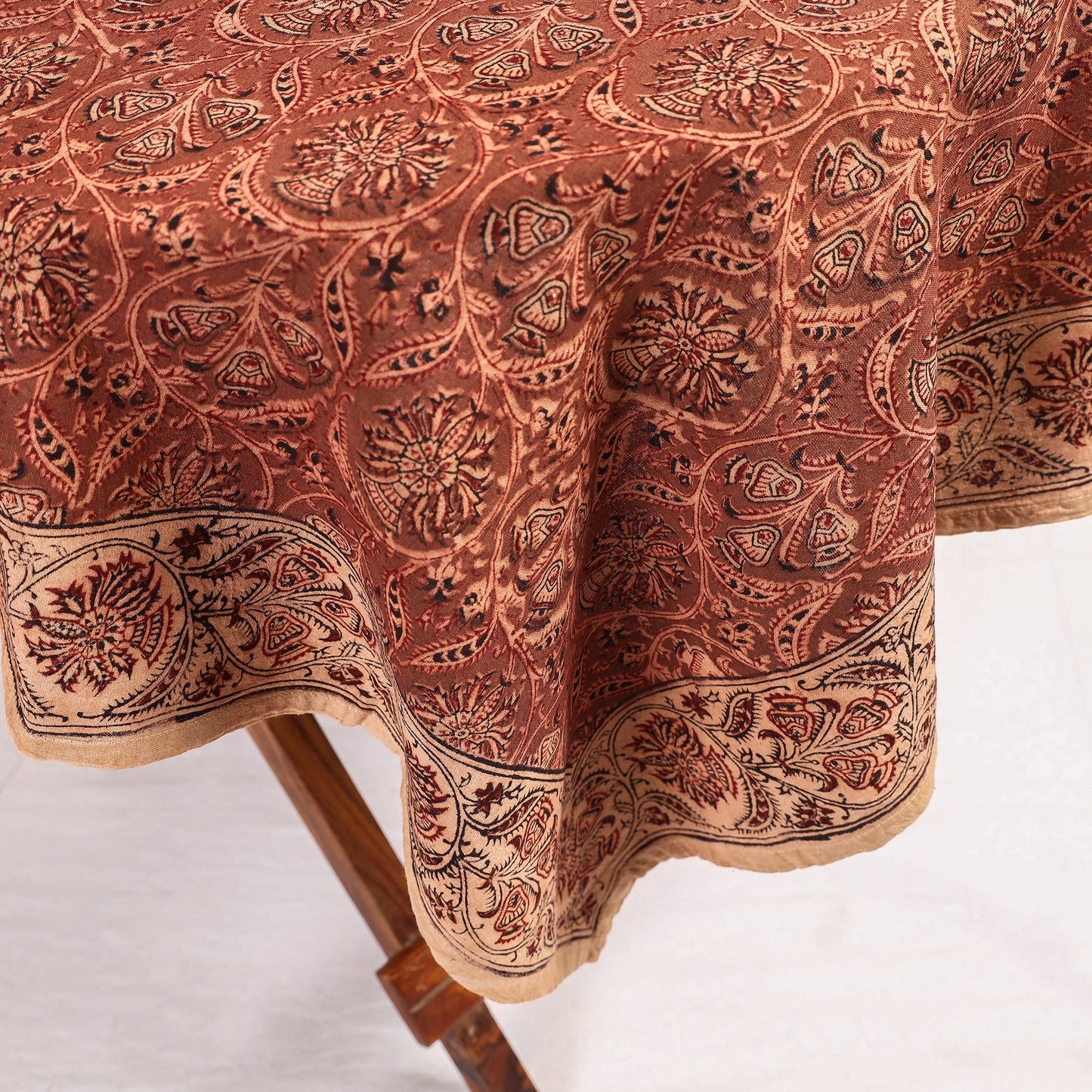 Buy Original Pedana Kalamkari Block Printed Cotton Table Cover Online at itokri.com