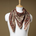 Red Original Pedana Kalamkari Block Printed Cotton Scarf 