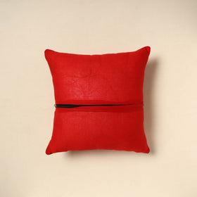 Buy Black Ajrakh Patch Ikat Cushion Cover