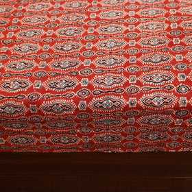 Red - patchwork cotton double bed sheet set 02 - handcrafted