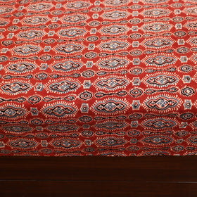 Red - patchwork cotton double bed sheet set 02 - handcrafted