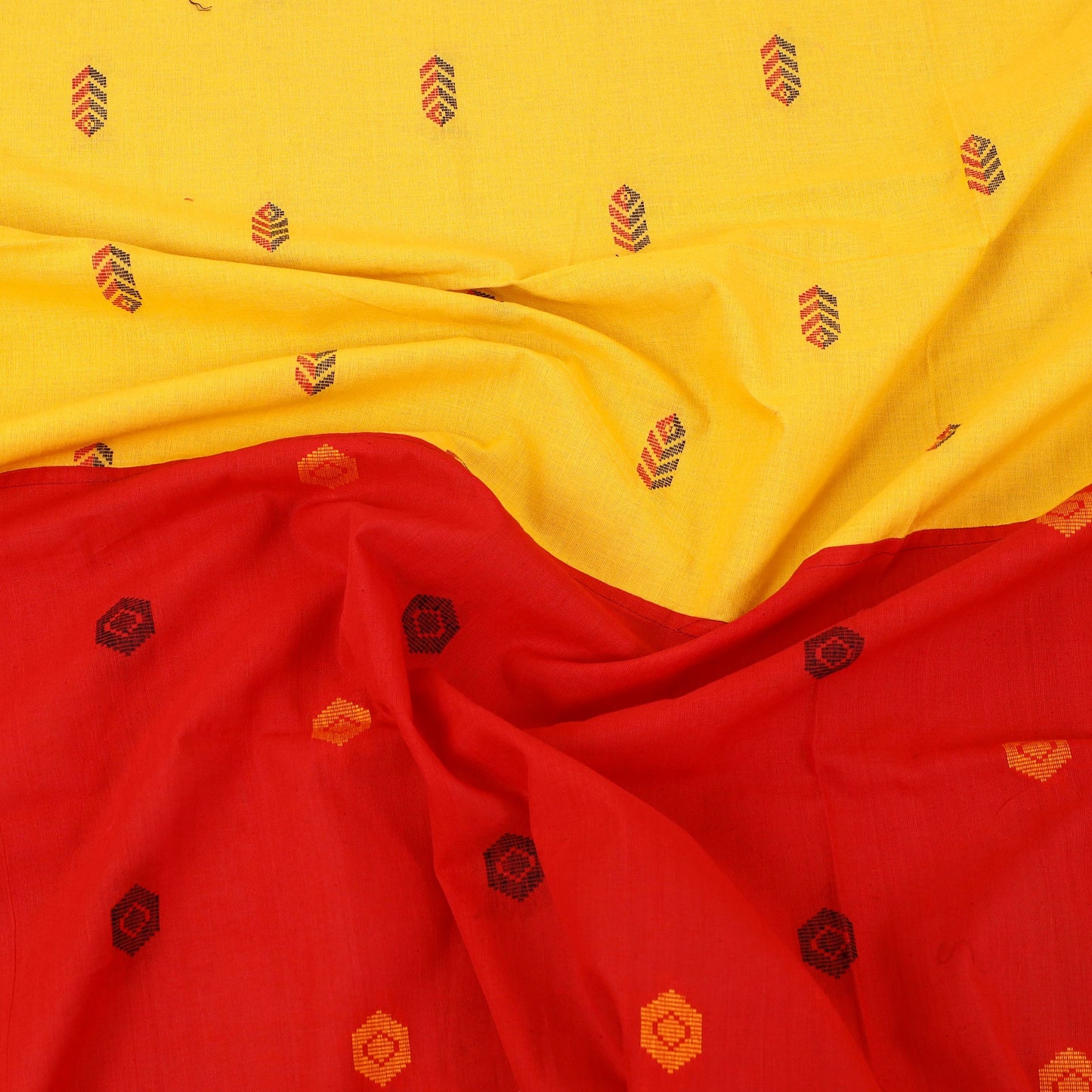 Buy Red Patchwork Cotton Double Jacquard Bed Sheet Set