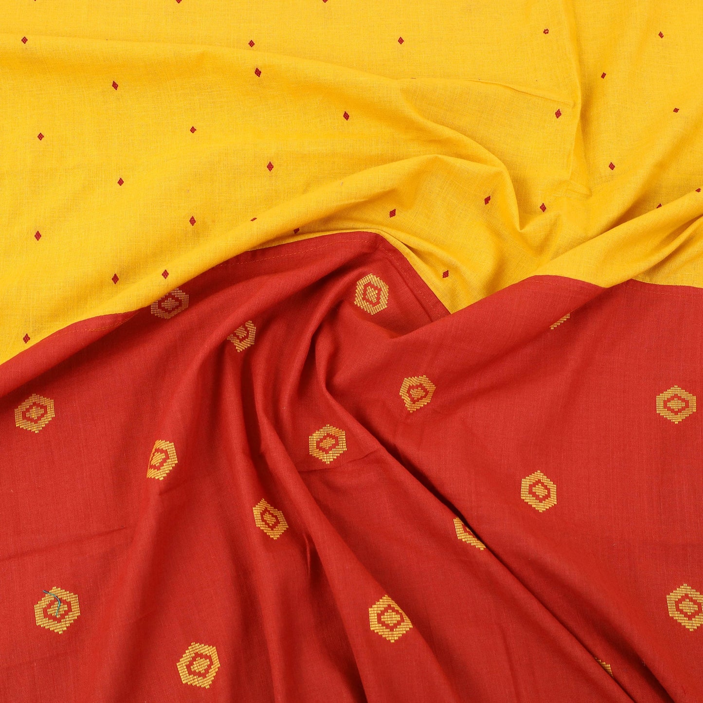 Buy Red Patchwork Cotton Double Jacquard Bed Sheet Set