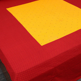 Red - patchwork cotton double jacquard bedsheet set 03