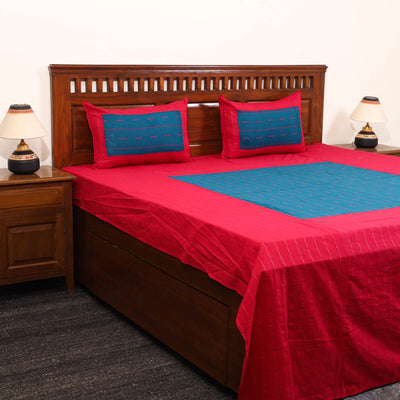 Buy Patchwork Cotton Double Jacquard Bedsheet Set