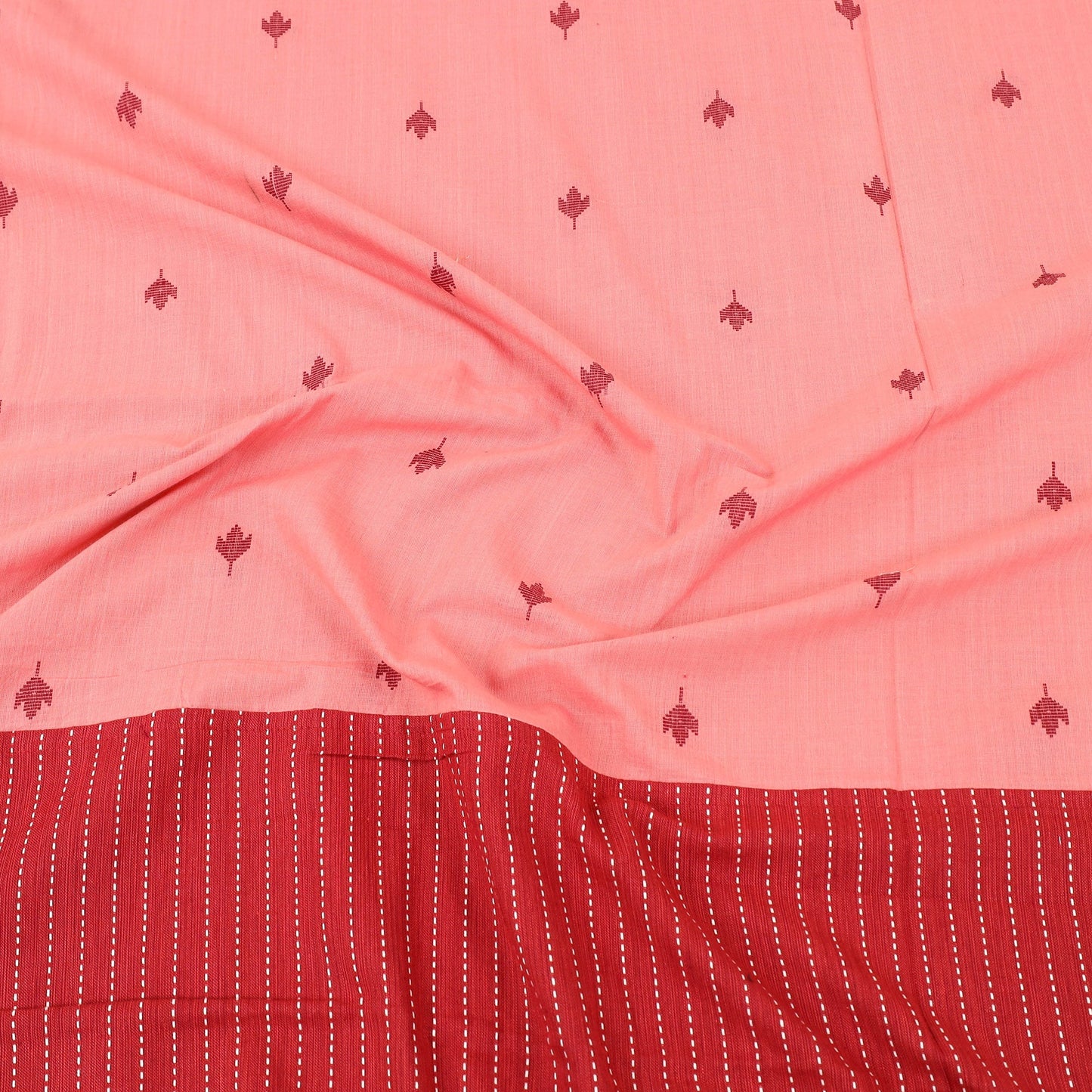 Buy Red Patchwork Cotton Double Jacquard Bed Sheet Set
