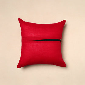Shop Red Patchwork Kanchipuram Cushion Covers 