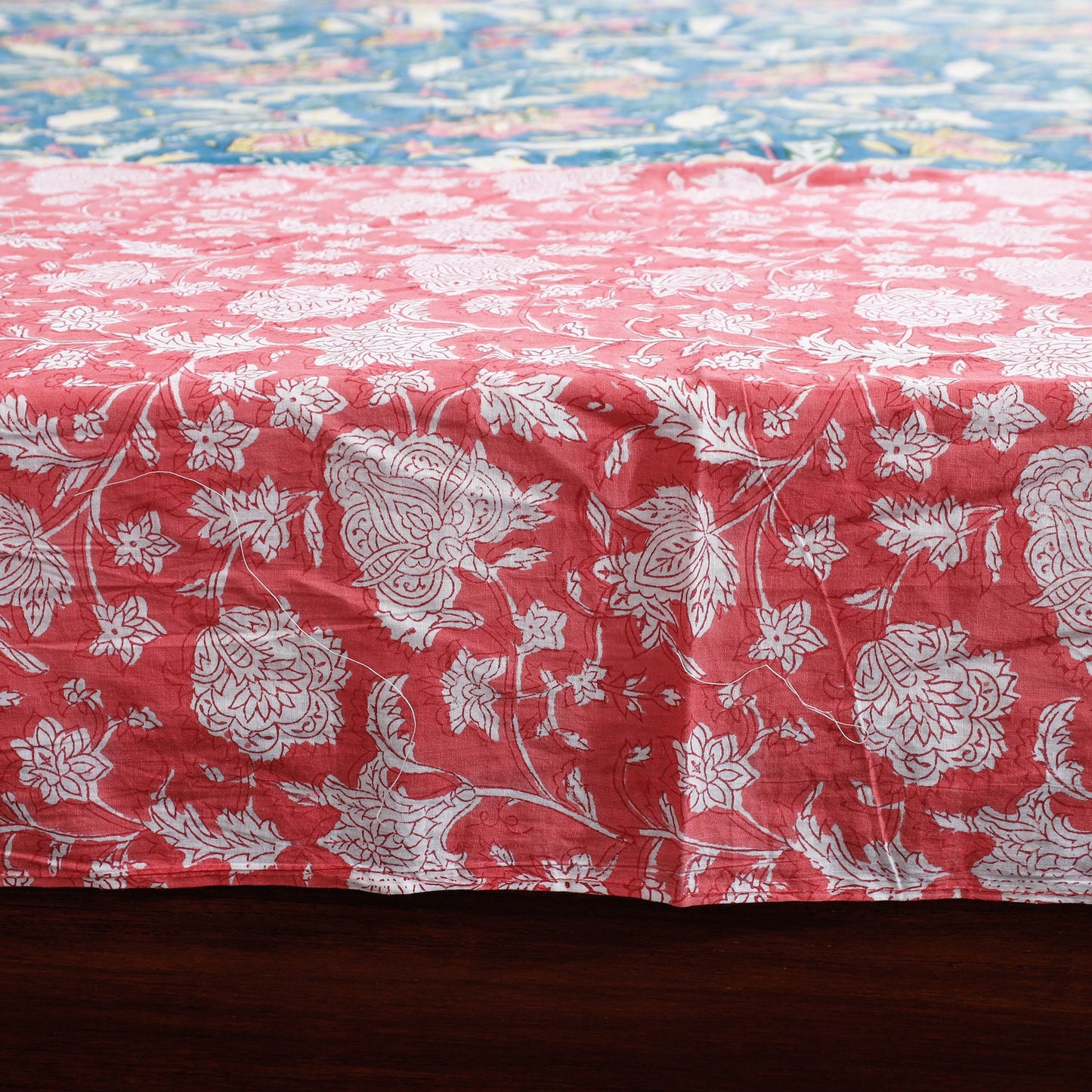 Buy Block Print Patchwork Cotton Sanganeri Bed Sheet