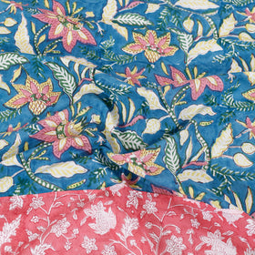 Buy Block Print Patchwork Cotton Sanganeri Bed Sheet