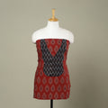 Buy Red Ajrakh Print Patchwork Cotton Kurta Material