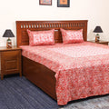 Patchwork hand double sanganeri bedsheet set (108 x 90 in)