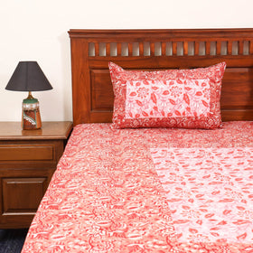 Patchwork hand double sanganeri bedsheet set (108 x 90 in)