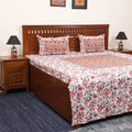 Patchwork hand double sanganeri bedsheet set (108 x 90 in)
