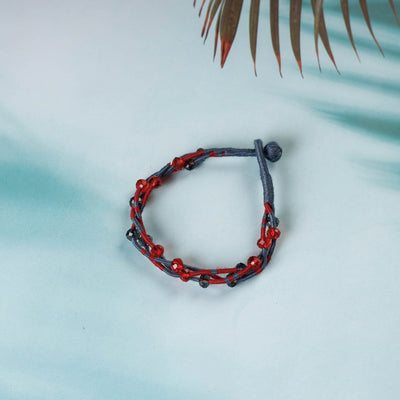 Buy Patwa Thread & Bead Work Bracelet 