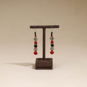 Red - patwa thread beads earrings by kailash 51