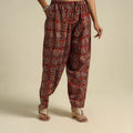  Red Pedana Block Print Cotton Kalamkari Salwar