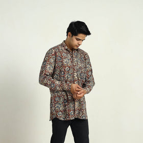 Buy Pedana Block Print Cotton Men Kalamkari Shirt Online