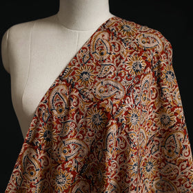 Pedana block print natural dyed cotton kalamkari fabric 20