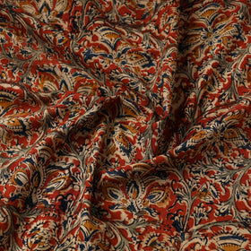  Red Pedana Block Print Cotton Kalamkari Fabric