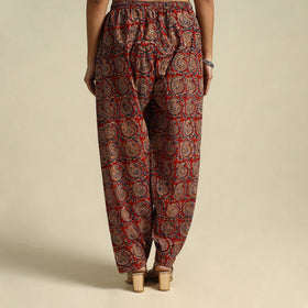  Red Pedana Block Print Cotton Kalamkari Salwar