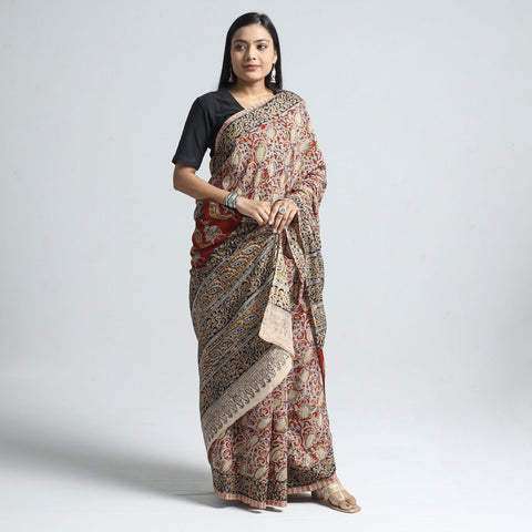 Designer Kalamkari Saree – Block Print & Pure Cotton