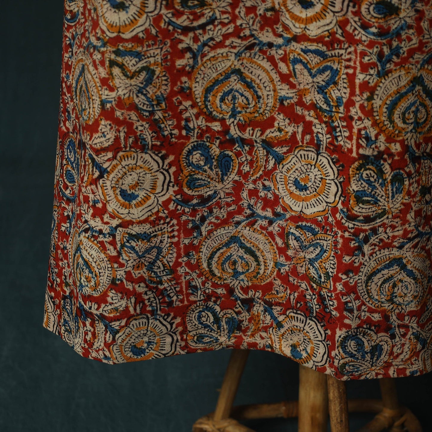 Pedana hand block print natural dyed cotton kalamkari 2pc