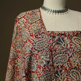 Pedana hand block print natural dyed cotton kalamkari 2pc