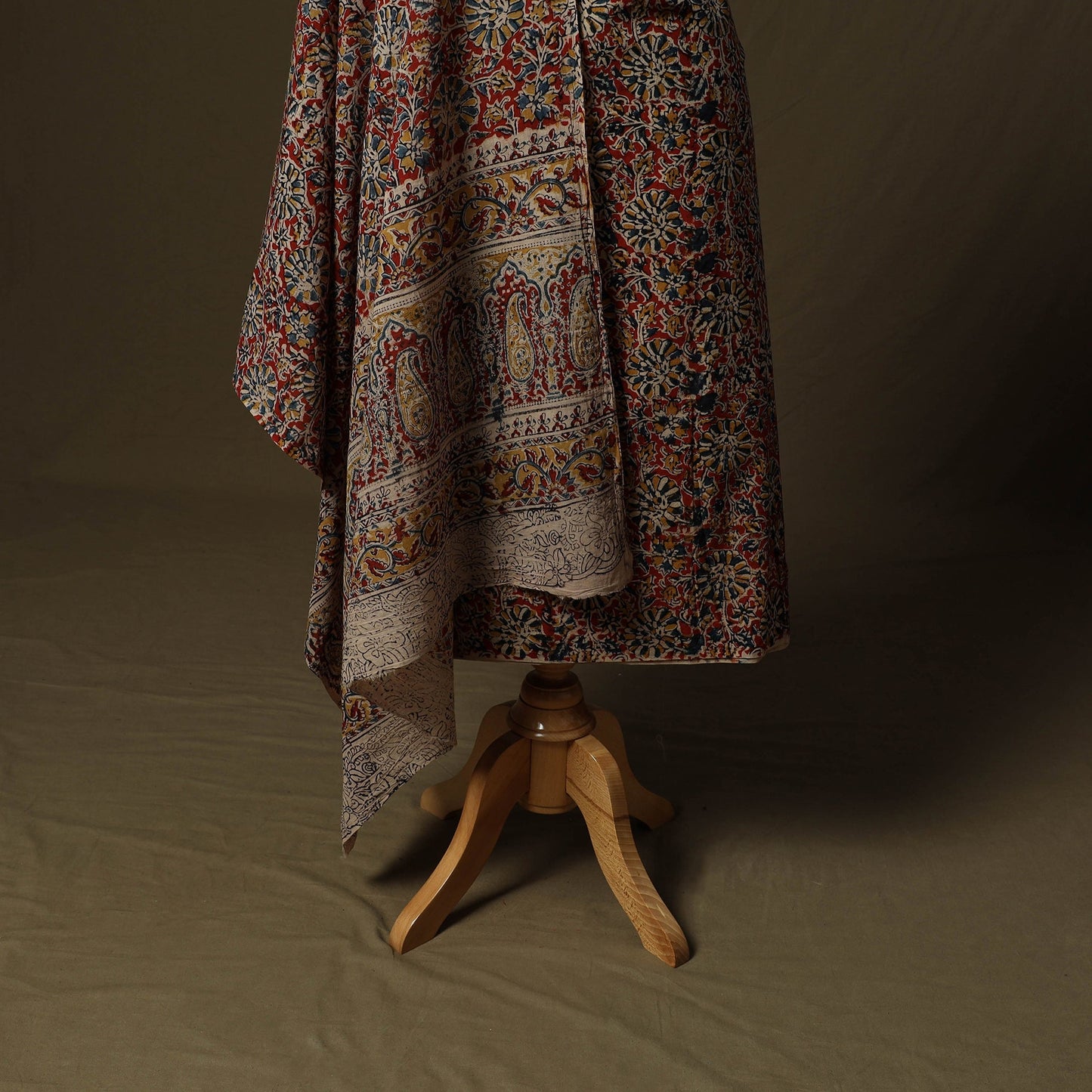 Pedana hand block print natural dyed cotton kalamkari 2pc