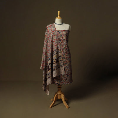 Pedana hand block print natural dyed cotton kalamkari 2pc