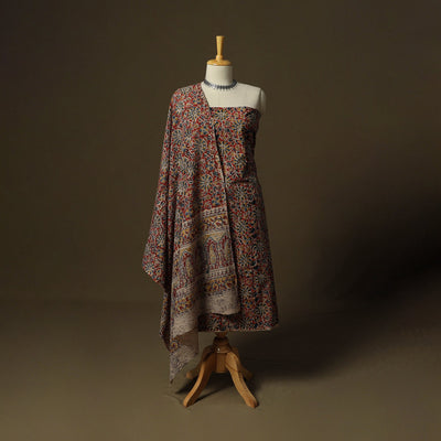 Pedana hand block print natural dyed cotton kalamkari 2pc
