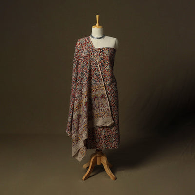Pedana hand block print natural dyed cotton kalamkari 2pc