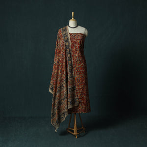 Pedana hand block print natural dyed cotton kalamkari 2pc