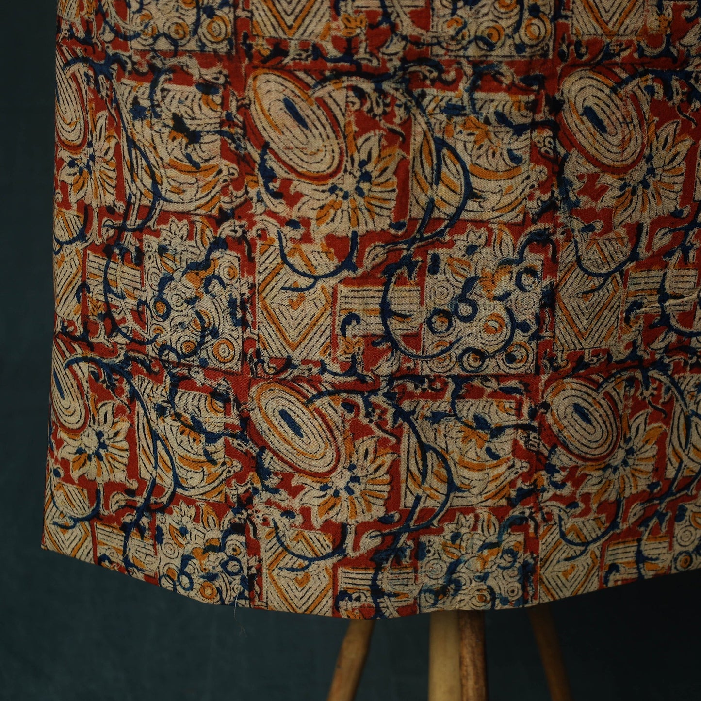Pedana hand block print natural dyed cotton kalamkari 2pc