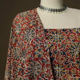 Pedana hand block print natural dyed cotton kalamkari 2pc
