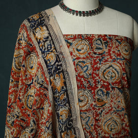 Pedana hand block print natural dyed cotton kalamkari 2pc