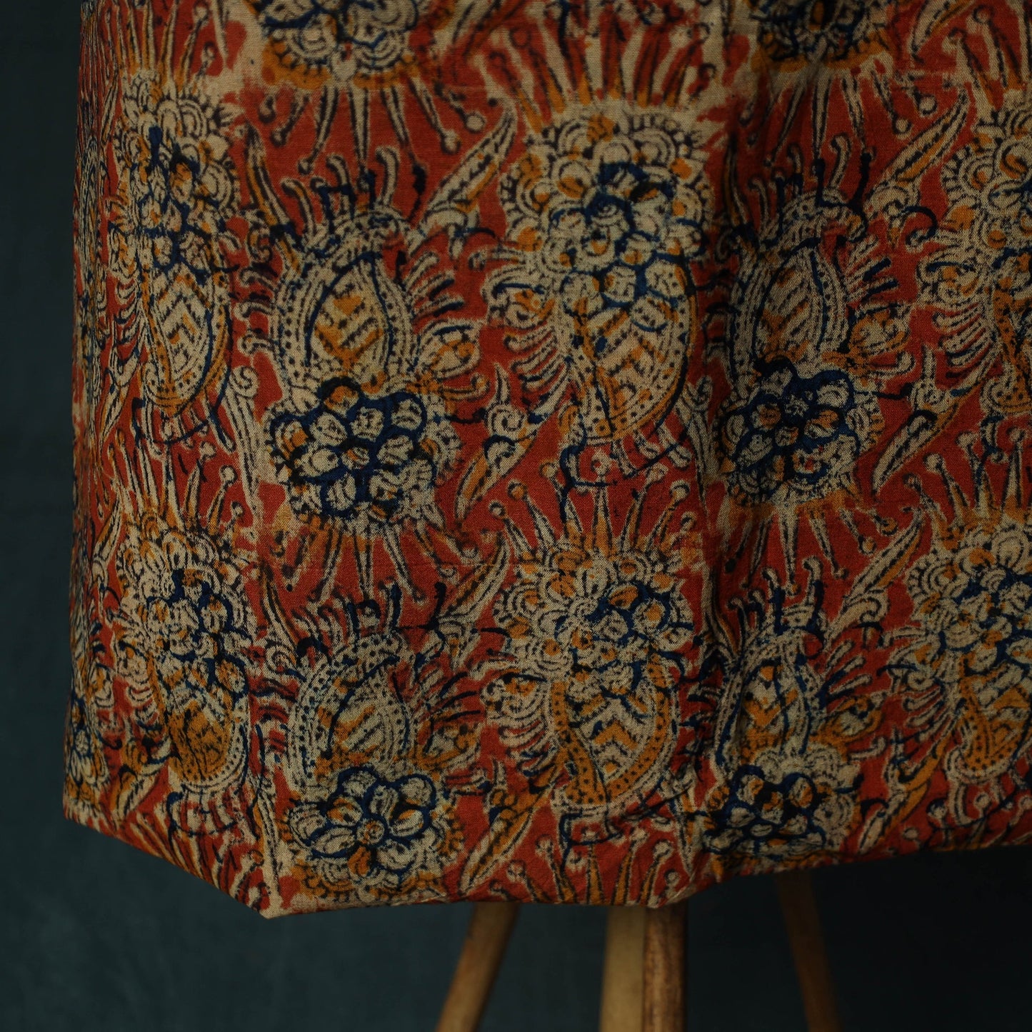 Pedana hand block print natural dyed cotton kalamkari 2pc