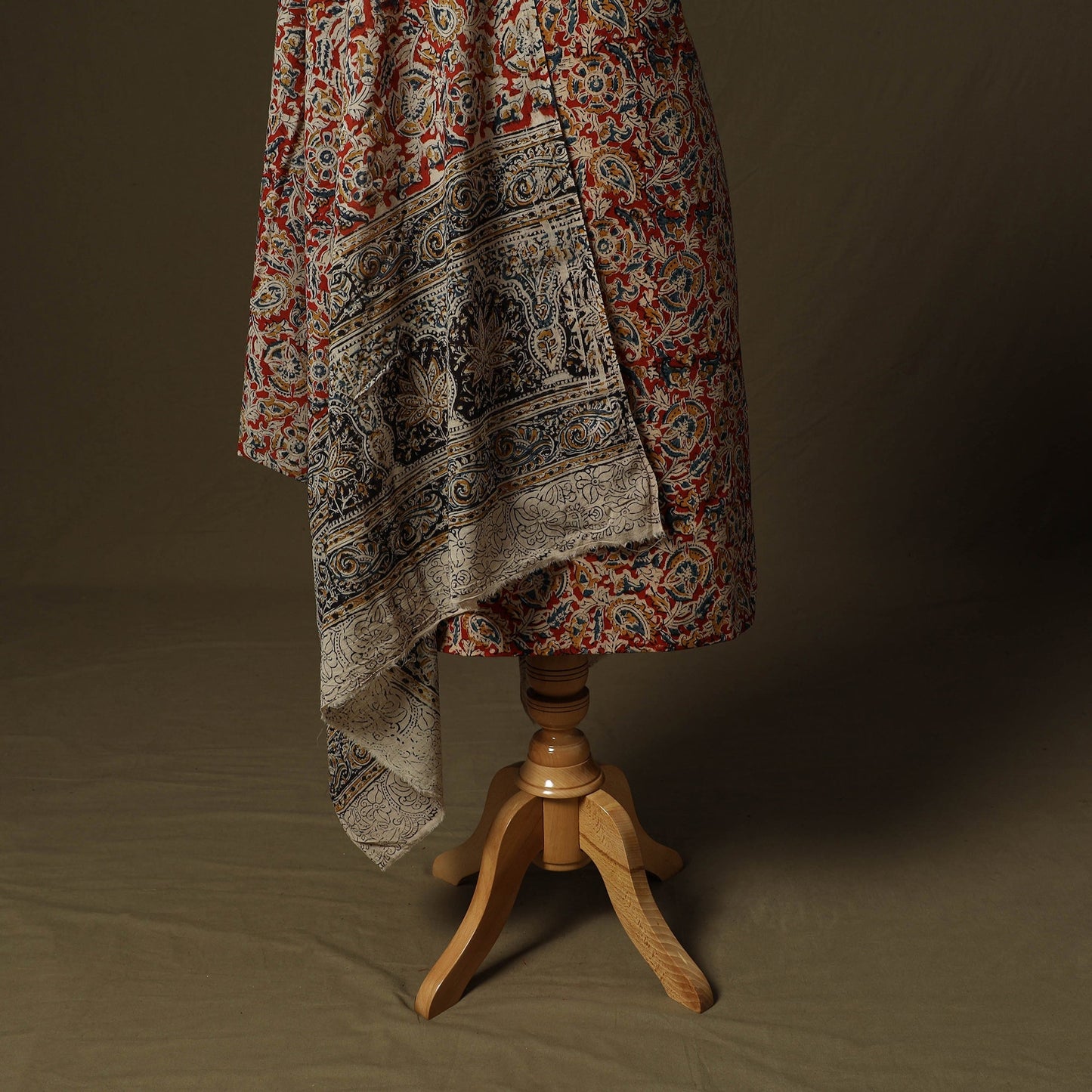 Pedana hand block print natural dyed cotton kalamkari 2pc