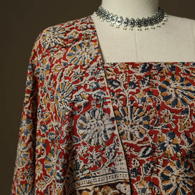 Pedana hand block print natural dyed cotton kalamkari 2pc