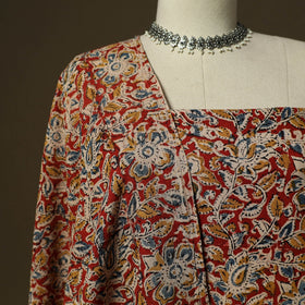 Pedana hand block print natural dyed cotton kalamkari 2pc