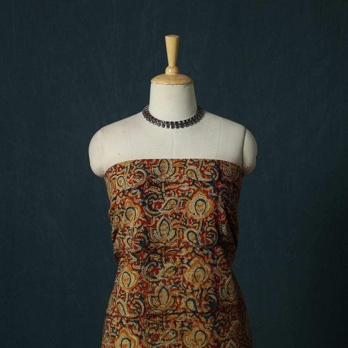 Pedana hand block print natural dyed cotton kalamkari 2pc