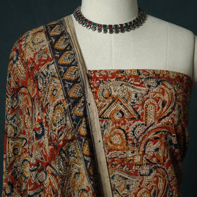 Pedana hand block print natural dyed cotton kalamkari 2pc