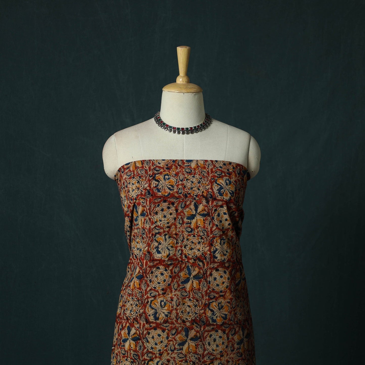 Pedana hand block print natural dyed cotton kalamkari 2pc