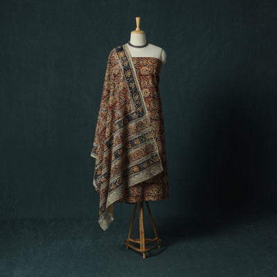 Pedana hand block print natural dyed cotton kalamkari 2pc