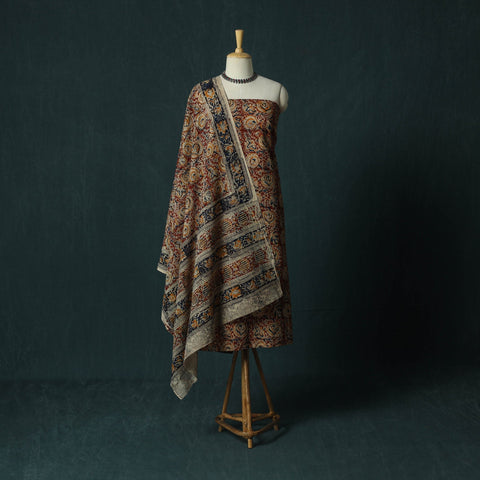 Pedana hand block print natural dyed cotton kalamkari 2pc