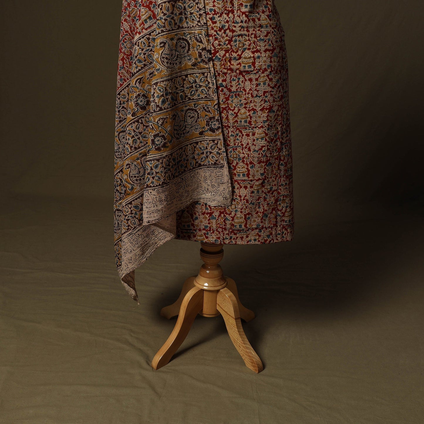 Pedana hand block print natural dyed cotton kalamkari 2pc