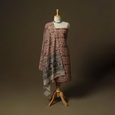 Pedana hand block print natural dyed cotton kalamkari 2pc