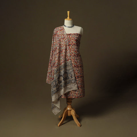Pedana hand block print natural dyed cotton kalamkari 2pc