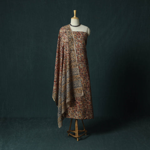 Pedana hand block print natural dyed cotton kalamkari 2pc