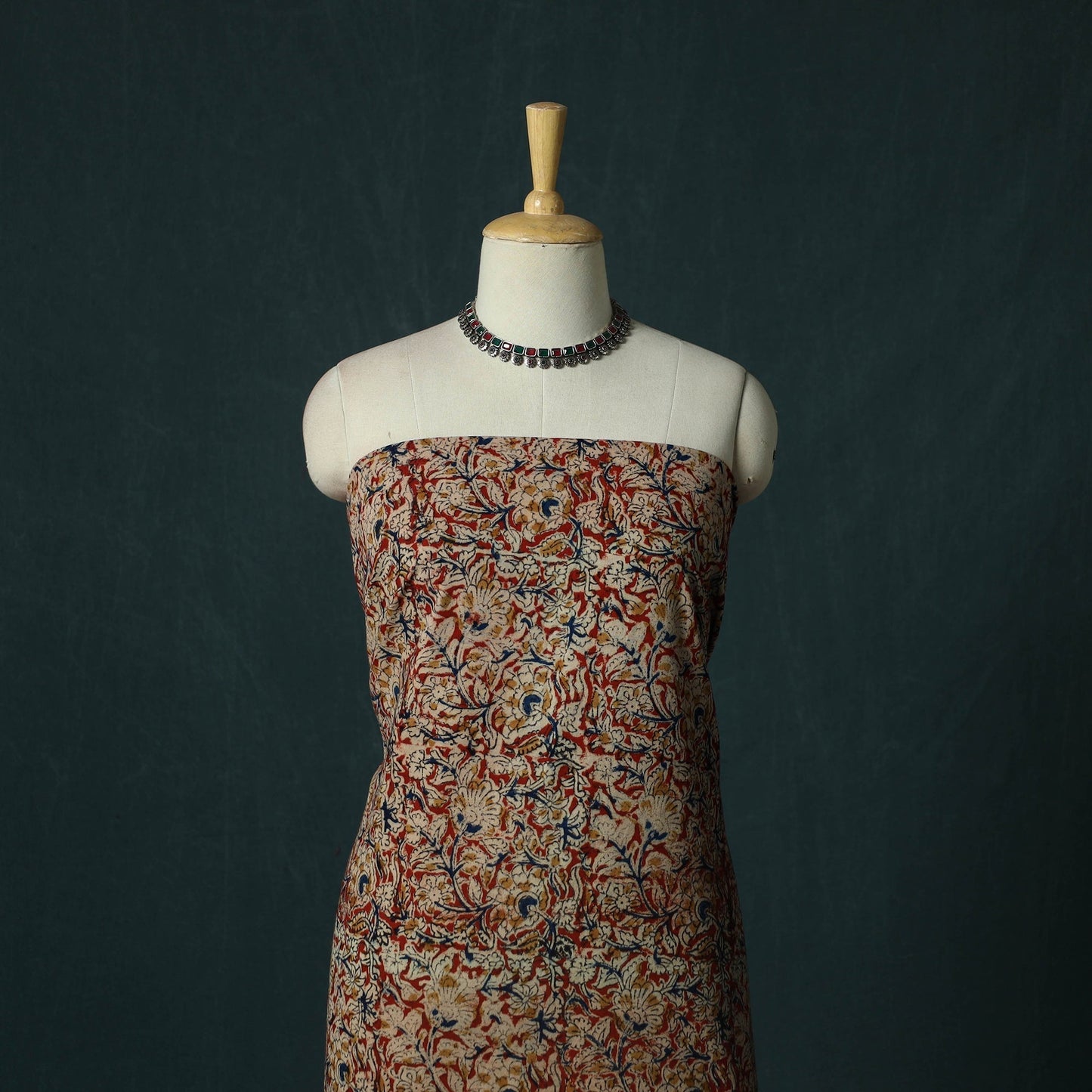 Pedana hand block print natural dyed cotton kalamkari 2pc