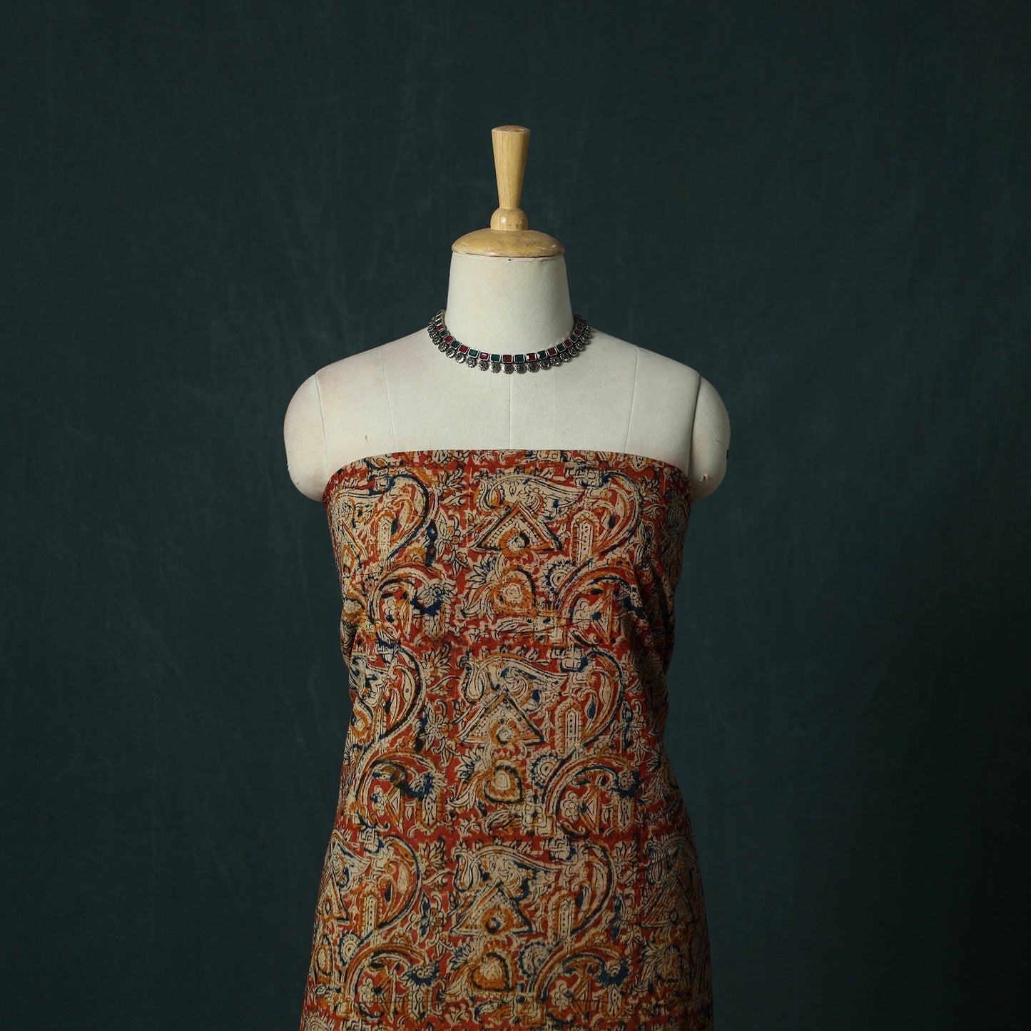 Pedana hand block print natural dyed cotton kalamkari 2pc